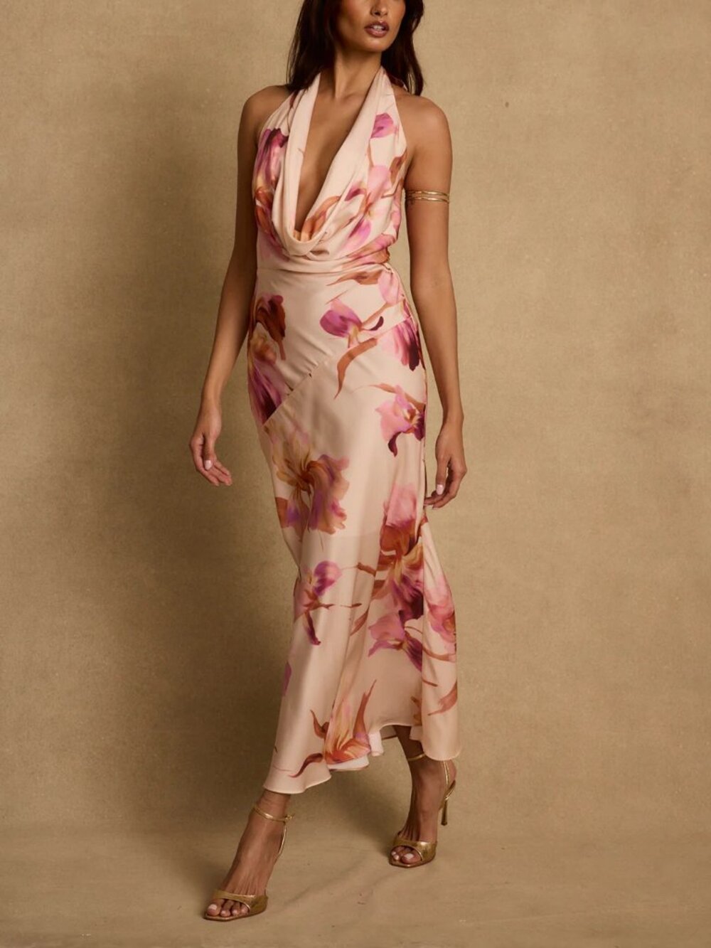 12th Tribe | Valentina Light Pink Floral Maxi Dress